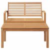 vidaXL Garten-Sofa-Set Natur Teak-Massivholz