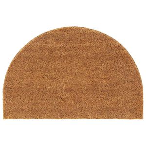vidaXL Fu&szlig;matte Natur Halbrund 40x60 cm Kokosfaser Getuftet