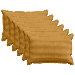 vidaXL Kissenbezug 6 stk. HOUTEN Gelb 30 x 50 cm Cord