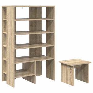 vidaXL Schuhschrank 2 stk. 62 x 35 x 100 cm Holzwerkstoff Sonoma-Eiche