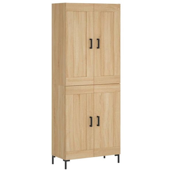 vidaXL Highboard Sonoma-Eiche 69,5x34x180 cm Holzwerkstoff