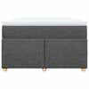 vidaXL Boxspringbett mit Matratze Dunkelgrau 120x190 cm Stoff