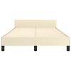 vidaXL Bettgestell ohne Matratze Creme 120x190 cm Kunstleder