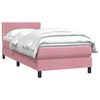 vidaXL Boxspringbett mit Matratze Rosa 80x210 cm Samt