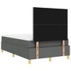vidaXL Boxspringbett mit Matratze Dunkelgrau 120 x 200 cm Stoff