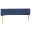 vidaXL Boxspringbett mit Matratze & LED Blau 200x200 cm Stoff