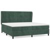 vidaXL Boxspringbett mit Matratze Dunkelgr&uuml;n 200x200 cm Samt