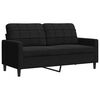 vidaXL 2-Sitzer-Sofa Schwarz 140 cm Samt
