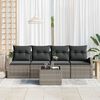 vidaXL Gartensofa-set Grau 55 x 55 x 37 cm Poly-Rattan