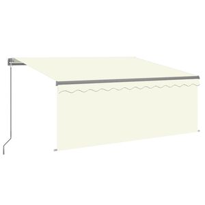 vidaXL Markise Manuell Einziehbar mit Rollo 3x2,5 m Creme
