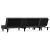 vidaXL Schlafsofa in L-Form Dunkelgrau 255x140x70 cm Samt