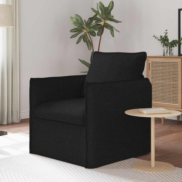 vidaXL Sofa Schwarz Gesamtabmessungen: 75 x 82 x 85 cm (B x T x H)