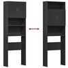 vidaXL Waschmaschinenschrank Schwarz 64x24x190 cm Holzwerkstoff