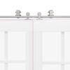 vidaXL Schiebetür-Beschlagsatz 200 cm Edelstahl Silbern