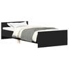 vidaXL Bettgestell Schwarz 90x190 cm Holzwerkstoff