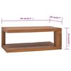 vidaXL Couchtisch 90x50x35 cm Teak Massivholz