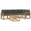 vidaXL Outdoor-Sofagarnitur 6 pcs Wei&szlig; und Anthrazit Massivholz Akazie