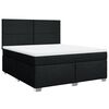 vidaXL Boxspringbett mit Matratze Schwarz 180x200 cm Stoff