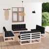 vidaXL 8-tlg. Garten-Lounge-Set mit Kissen Kiefer Massivholz