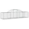 vidaXL Gabione mit Hochbogen 200x50x40/60 cm Verzinktes Eisen
