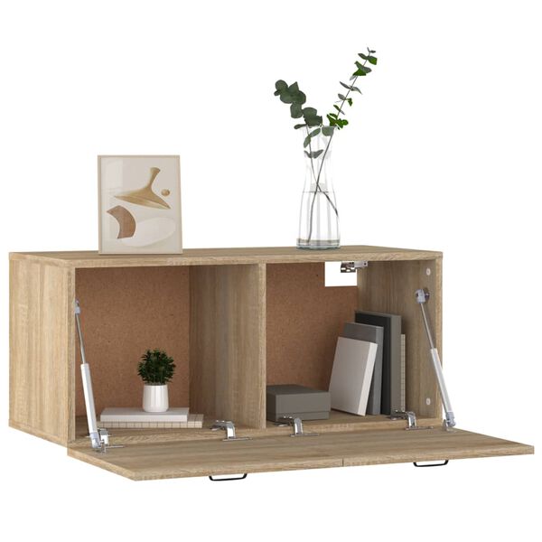 vidaXL Wandschrank Sonoma-Eiche 80x36,5x35 cm Holzwerkstoff