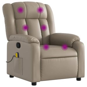 vidaXL Massagesessel Cappuccino-Braun Kunstleder