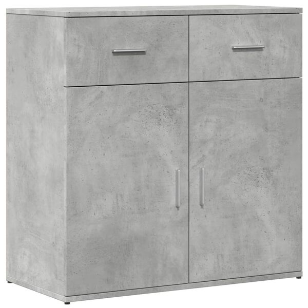 vidaXL Sideboards 2 Stk. Betongrau 79x38x80 cm Holzwerkstoff