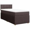 vidaXL Boxspringbett mit Matratze Dunkelbraun 100x200 cm Stoff