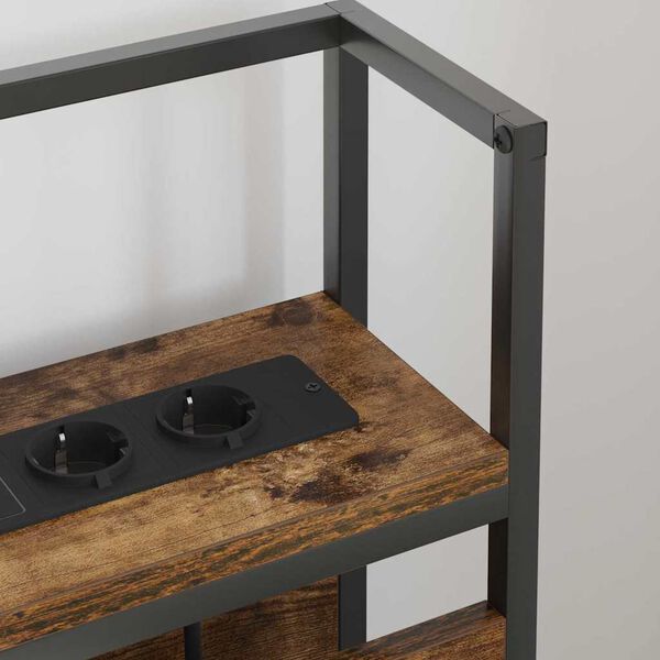 vidaXL Stauraum-Kopfteil mit Regal R&auml;uchereiche 75 cm Holzwerkstoff