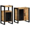 vidaXL Badezimmerm&ouml;bel-Set 2 stk. Braun und Schwarz 55 x 35 x 60 cm