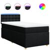 vidaXL Boxspringbett mit Matratze Schwarz 100x200 cm Stoff