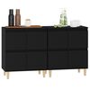 vidaXL Sideboards 2 Stk. Schwarz 60x35x70 cm Holzwerkstoff