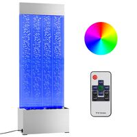 vidaXL Wassersäule mit RGB LEDs Edelstahl und Acryl 110 cm