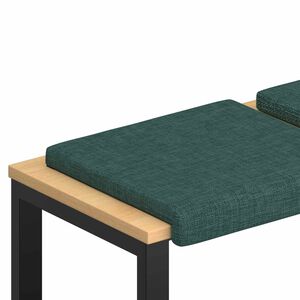 vidaXL Bankkissen 4 stk. Stoff Dunkelgr&uuml;n Tiefe 35 cm