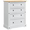 vidaXL Aufbewahrungs-Truhen mit Speicher Corona Wei&szlig; 92 x 48 x 114 cm