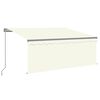 vidaXL Markise Manuell Einziehbar mit Rollo LED 3,5x2,5 m Creme