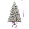 vidaXL K&uuml;nstlicher Weihnachtsbaum Gr&uuml;n und Wei&szlig; 300 cm PVC und Metall