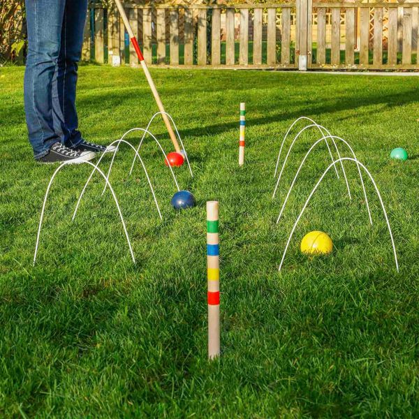 HI Krocket-Spiel 125x25 cm Mehrfarbig