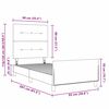 vidaXL Boxspringbett mit Kopfteil Dunkelgrau 90 x 200 cm Samt