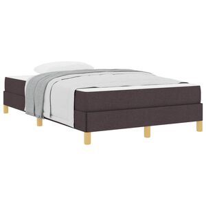 vidaXL Boxspringbett mit Matratze Dunkelbraun 120 x 190 cm Stoff