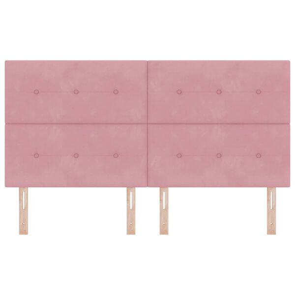 vidaXL Kopfteil mit Kopfteil Rosa 180 cm Kunstleder