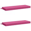 vidaXL Bankkissen SOEST 2 stk. 100 % Polyester Rosa 110 x 40 x 8 cm