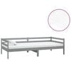vidaXL Tagesbett mit Matratze 90x200 cm Grau Kiefer Massivholz