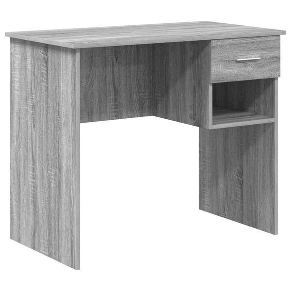 vidaXL Schreibtisch Grau Sonoma 90 x 49,5 x 75 cm Holzwerkstoff