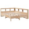 vidaXL Massivholzbett mit Regal ohne Matratze 150x200 cm Kiefernholz
