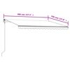 vidaXL Markise Automatisch Einziehbar 400x350 cm Anthrazit