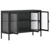 vidaXL Sideboard Schwarz 105x35x70 cm Glas und Stahl