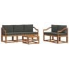 vidaXL Outdoor-Sofagarnitur 6 stk. Natur und Anthrazit