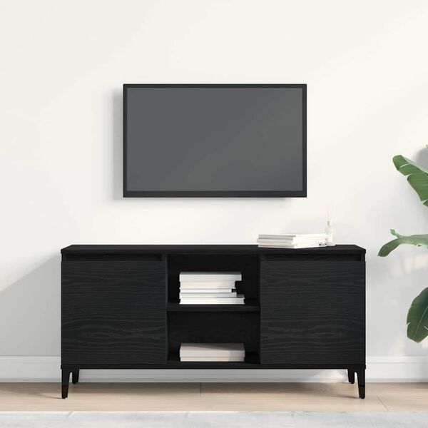 vidaXL TV-Schr&auml;nk Schwarz Eichen-Optik 102 x 35 x 50 cm Holzwerkstoff