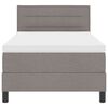 vidaXL Boxspringbett mit Matratze mit Kopfteil Taupe 90 x 190 cm Stoff